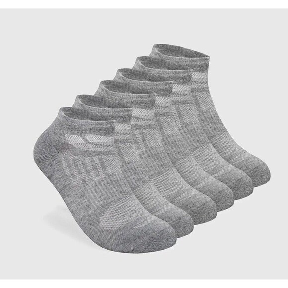 True Classic Men's XL Heather Gray Ankle Seamless Toe Premium Socks 3-Pack NWT - Picture 4 of 11